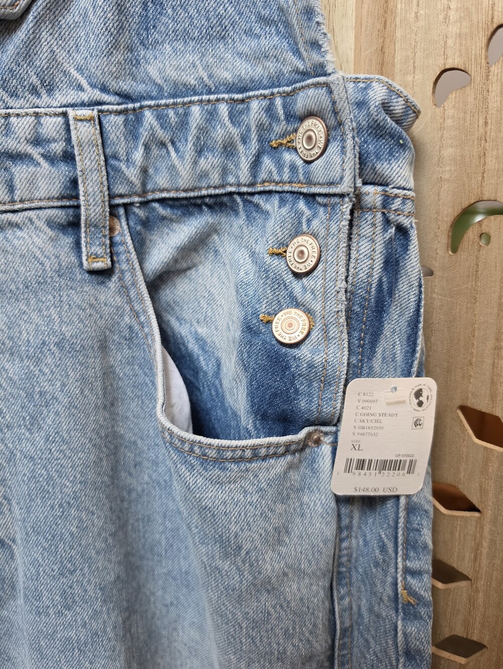 NWT We The Free Good Luck Barrel Overalls ~ Going Steady XL - Picture 5 of 14